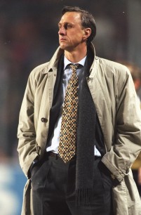 18 Mar 1996: Portrait of Barcelona Coach Johan Cruyff before the UEFA Cup match against PSV Eindhoven at the Philips Stadion in Eindhoven, Holland. Mandatory Credit: Gary M Prior/Allsport
